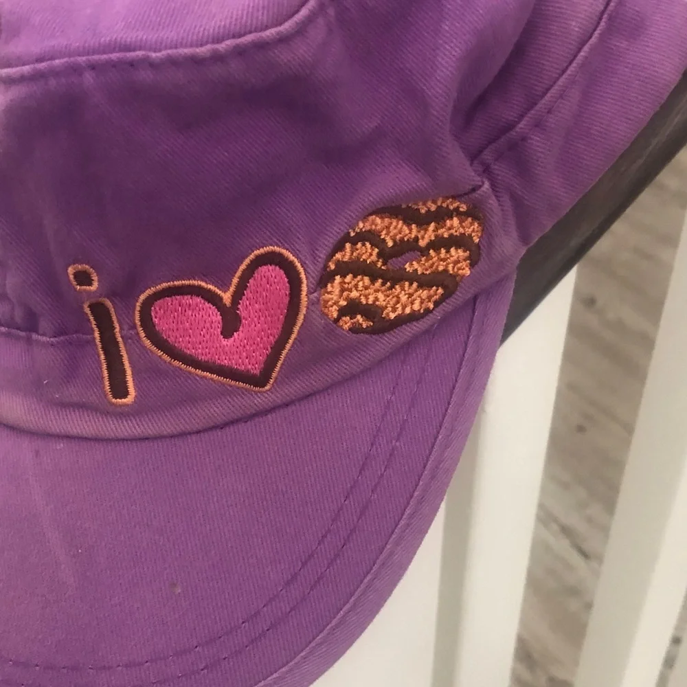 Girl Scout Brownies Collectable Purple Kids Hat with I love Heart Samosa Cookie